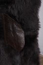 Дубленка женская из натуральной кожи с капюшоном, отделка чернобурка 0700976-4