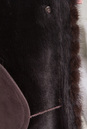 Дубленка женская из натуральной овчины с капюшоном, отделка норка 0701135-2