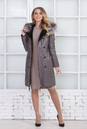 Женское кожаное пальто из натуральной овчины на меху с капюшоном, отделка чернобурка 3600083-3