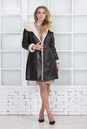 Женское кожаное пальто из натуральной кожи на меху с капюшоном 3600133-2