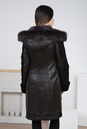 Женская кожаная куртка из натуральной кожи на меху с капюшоном, отделка тоскана 3600144-3