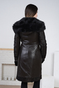 Женское кожаное пальто из натуральной кожи на меху с капюшоном, отделка тоскана 3600145-3