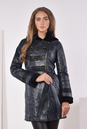 Женское кожаное пальто из натуральной кожи на меху с капюшоном 3600158