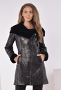 Женская кожаная куртка из натуральной кожи на меху с капюшоном 3600163