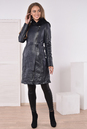 Женское кожаное пальто из натуральной кожи на меху с капюшоном 3600165-2
