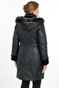 Женское кожаное пальто из натуральной кожи на меху с капюшоном, отделка блюфрост 3600169-4