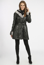 Женская кожаная куртка из натуральной кожи на меху с капюшоном, отделка кролик 3600178-2