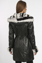 Женская кожаная куртка из натуральной кожи на меху с капюшоном, отделка кролик 3600178-4