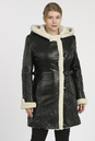 Женская кожаная куртка из натуральной кожи на меху с капюшоном 3600191