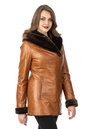 Женская кожаная куртка из натуральной кожи на меху с капюшоном 3600238