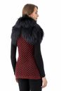 Женская текстильная жилетка с воротником, отделка лиса 1001301-3