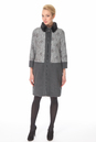 Женское пальто из текстиля с воротником, отделка норка 3000009-4