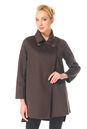 Женское пальто из текстиля с воротником 3000038