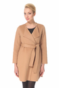 Женское пальто из текстиля с воротником 3000042