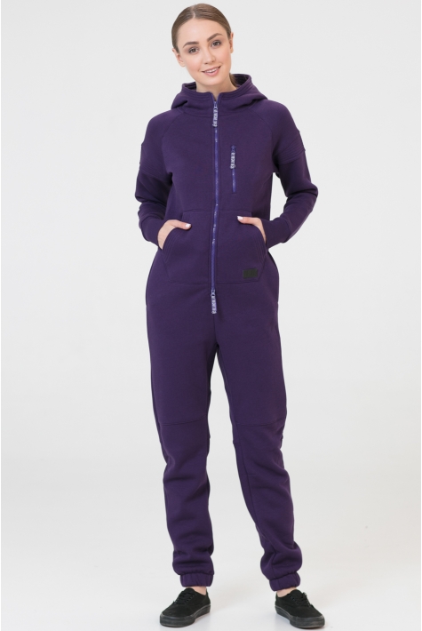 Комбинезон SpaceSuit фиолетовый с начесом женский из текстиля 6600121