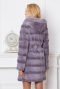 Пальто из кролика с капюшоном, отделка норка 2300008-4