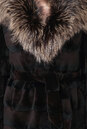 Куртка из кролика рекс с капюшоном, отделка лиса 2300010-4