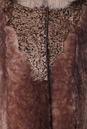 Шуба из мутона с капюшоном, отделка песец и каракуль 1300592-2