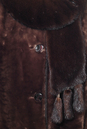 Шуба из мутона с воротником, отделка норка и каракуль 1300690-10 вид сзади