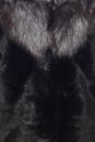 Шуба из норки с капюшоном, отделка чернобурка 1500301-13 вид сзади