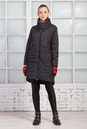 Женское пальто из текстиля с воротником 1000389-3