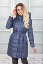 Женское пальто из текстиля с капюшоном 1000423