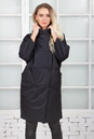 Женское пальто из текстиля с капюшоном 1000434