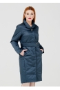 Женское пальто из текстиля с воротником 1000857