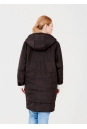 Женское пальто из текстиля с капюшоном 1000867-6