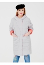 Женское пальто из текстиля с капюшоном 1000868-6