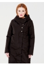 Женское пальто из текстиля с капюшоном 1000871