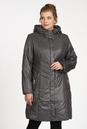 Женское пальто из текстиля с капюшоном 1000892