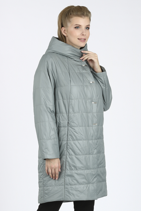 Женское пальто из текстиля с капюшоном 1000956