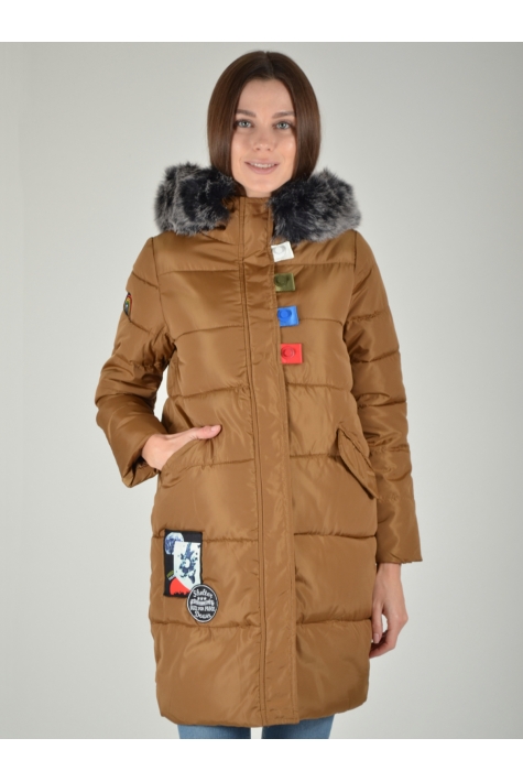 Женское пальто из текстиля  1001010