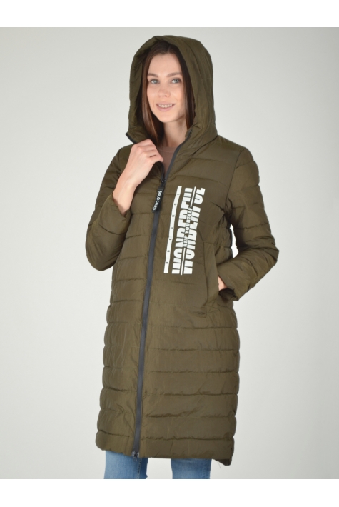 Женское пальто из текстиля  1001011