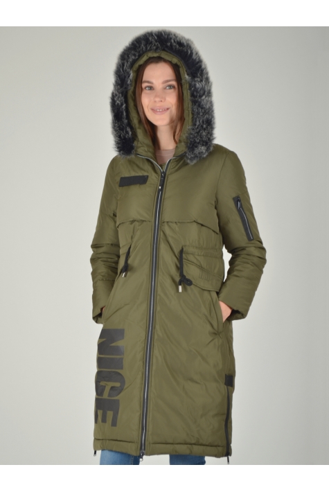 Женское пальто из текстиля  1001017