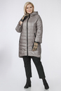 Женское пальто из текстиля с капюшоном 1001175-2