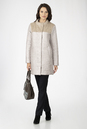 Женское пальто из текстиля без воротника, отделка ангора 1001193-2
