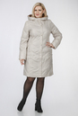 Женское пальто из текстиля с капюшоном 1001216-2