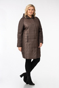 Женское пальто из текстиля с капюшоном 1001271-2