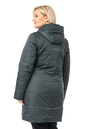 Женское пальто из текстиля с капюшоном 1001291-3