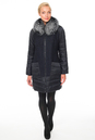 Женское пальто из текстиля с воротником  - текстиль, отделка чернобурка 3000061-3