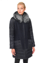 Женское пальто из текстиля с воротником  - текстиль, отделка чернобурка 3000061-4