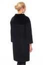 Женское пальто из текстиля с воротником - астраган/текстиль 3000062-5
