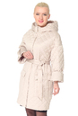 Женское пальто из текстиля с капюшоном 3000232