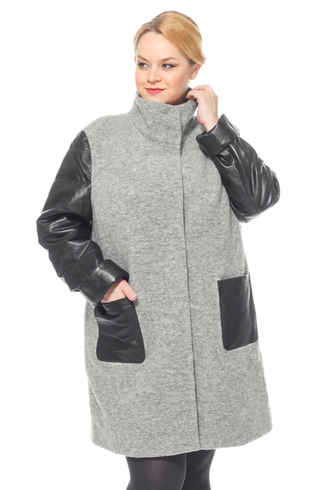 Женское пальто из текстиля с воротником 3000235