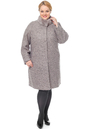 Женское пальто с воротником, отделка кролик 3000251-8 вид сзади