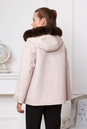 Женское пальто с капюшоном, отделка песец 3000255-3