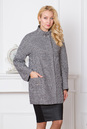 Женское пальто из текстиля с воротником, отделка песец 3000256-4