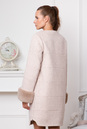 Женское пальто с капюшоном, отделка кролик 3000257-2